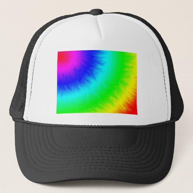 create your own custom tie dye template trucker hat (Front)