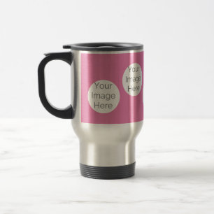 create your own custom travel Mug cup photos pink