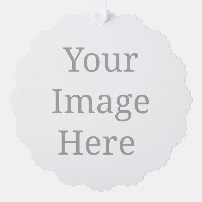 Create your own custom  tree decoration card (Front)