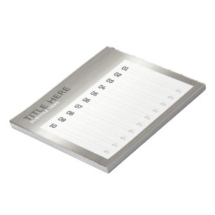 CREATE-YOUR-OWN Custom upload your design silver Notepad