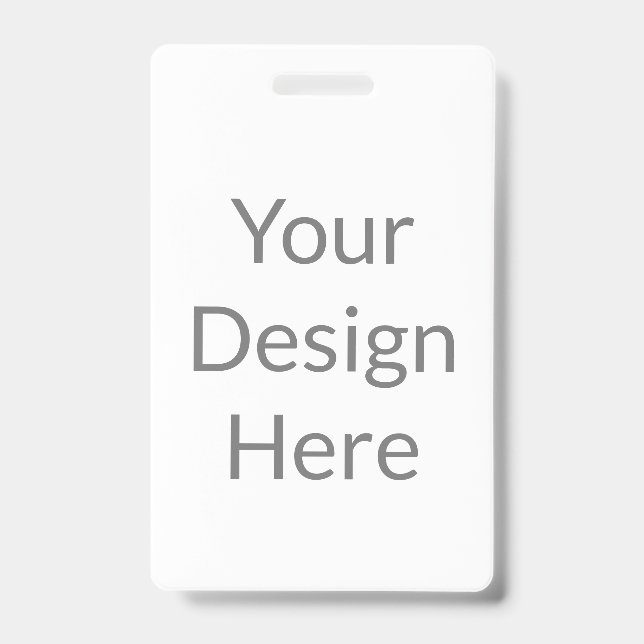create your own custom vertical pvc plastic badge ID badge (Front)