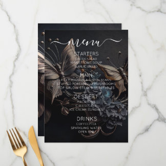 Create Your Own Custom Vintage Butterflies Menu