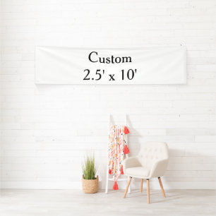 create your own custom Vinyl 2.5' x 10' indoor Banner