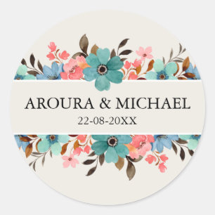 Create your own custom wedding  classic round sticker
