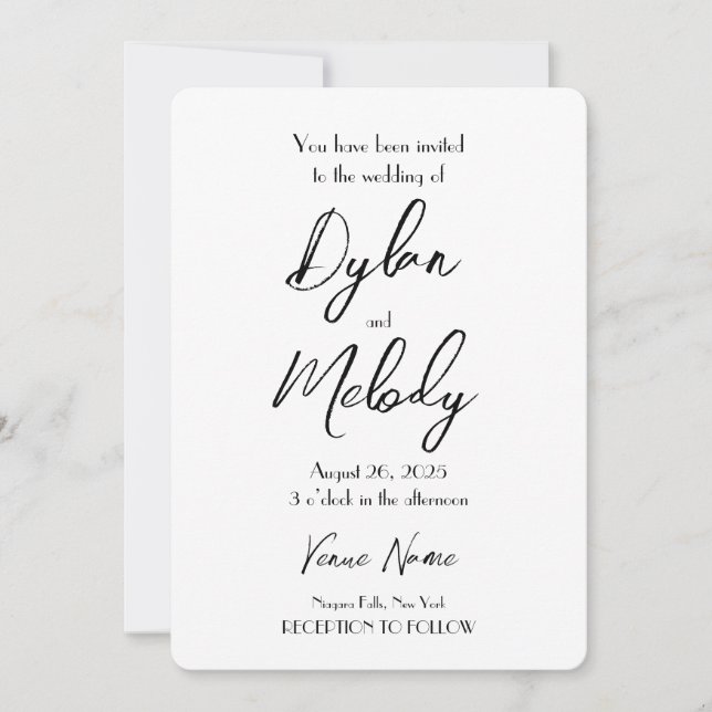 Create Your Own Custom Wedding Invitation (Front)