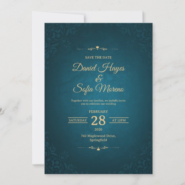 Create Your Own Custom Wedding Invitation Cards (Front)