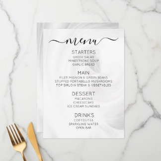 Create Your Own Custom White Light Swirls Menu