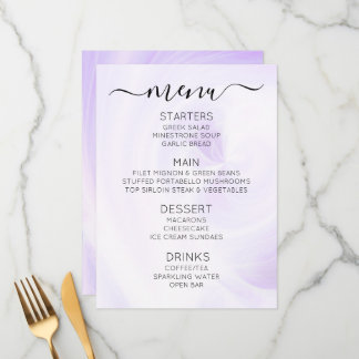 Create Your Own Custom White Light Swirls Menu