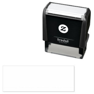 Create your own custom white self-inking stamp