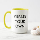 Create Your Own Customisable Two-Tone Mug YELLOW