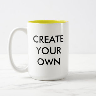 Create Your Own Customisable Two-Tone Mug YELLOW