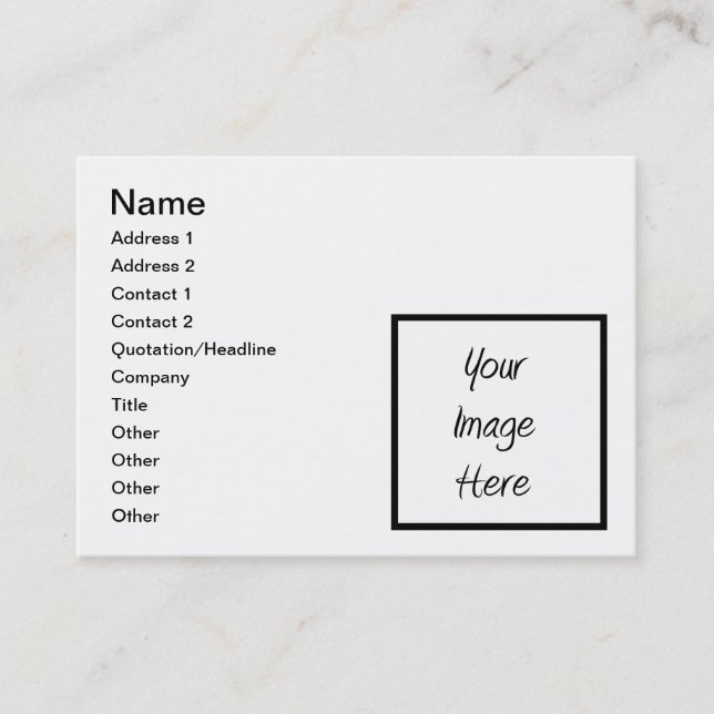 Create Your Own - Customise Blank Business Card (Front)