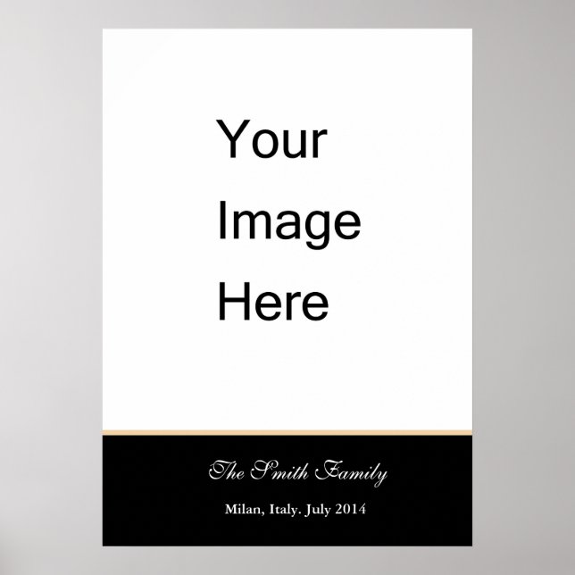 Create your own, customise Zazzle template Poster (Front)