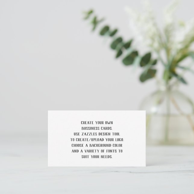 Create Your Own Customised Business Cards (Standing Front)