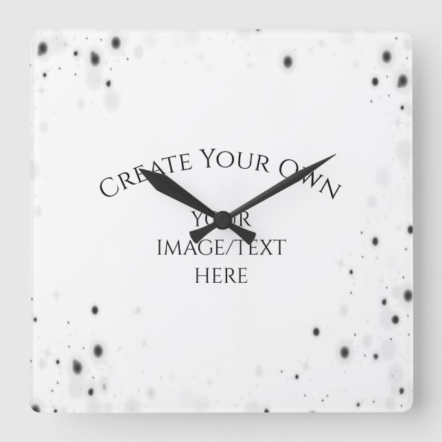 Create Your Own Customised High Quality Square Wall Clock (Front)