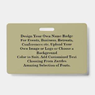 Create Your Own Customised Personalised Identity  ID Badge