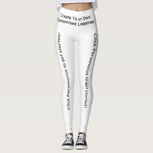 Create Your Own Customised Personalised  Leggings (Front)