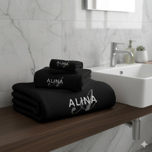 Create Your Own Customize Monogram Color Match Bath Towel Set