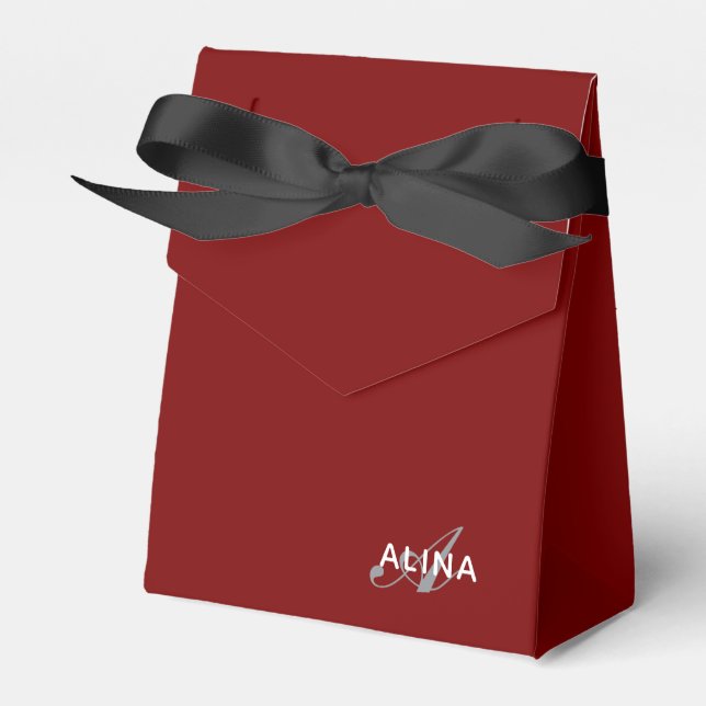 Create Your Own Customize Monogram Color Match Favour Box (Front Side)