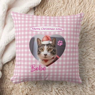 Create Your Own Cute Cat 2 Photo Script Christmas Cushion
