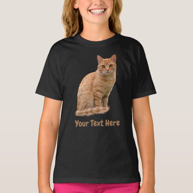 Create Your Own Cute Cat Photo T-Shirt (Front)