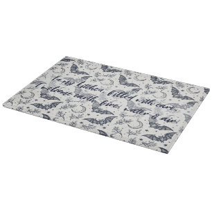 Create Your Own Cute Celestial Gothic Bats Cutting Board