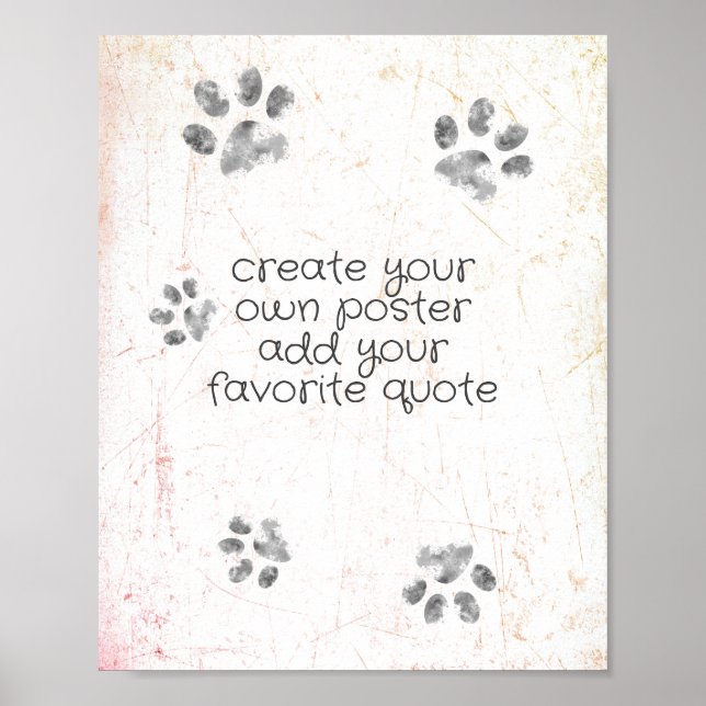  create your own cute dog paw print add text  (Front)