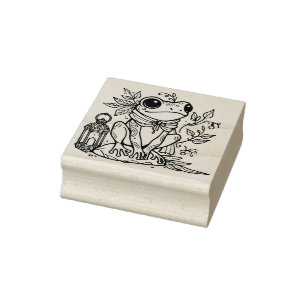 Create Your Own Cute Floral Fairy Frog Rubber Stamp