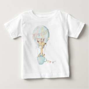 Create Your Own Cute Giraffe Hot Air Balloon Baby T-Shirt