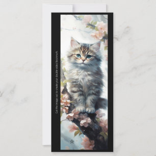 Create Your Own Cute Kitten Book Bookmark Card