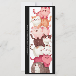 Create Your Own Cute Kittens Pile Up Bookmark Card