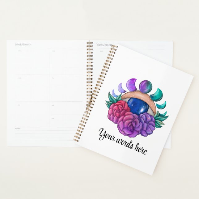 Create Your Own Cute Magic Eye, Moon & Roses Planner (Display)