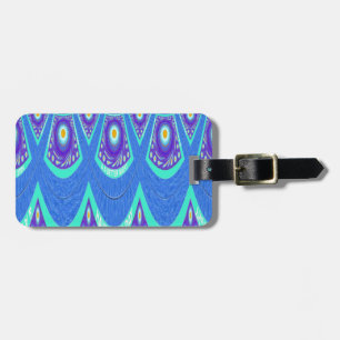 Create Your Own Cute Nice and Lovely Blue batik Luggage Tag