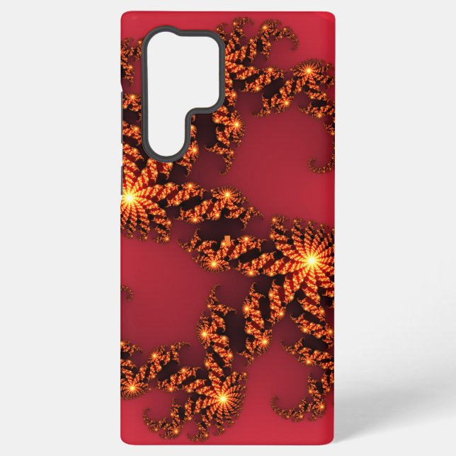 Create your own cute nice and lovely golden Red  Samsung Galaxy S22 Ultra Case (Back)