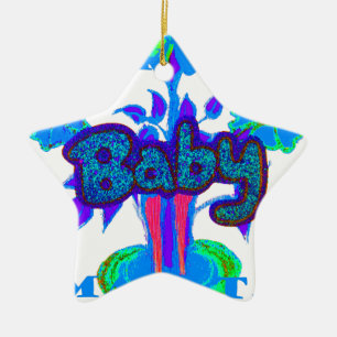 Create Your Own Cute Nice Lovely Glitter Baby Ceramic Tree Decoration