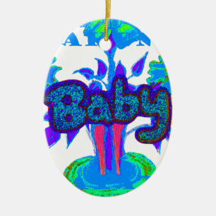 Create Your Own Cute Nice Lovely Glitter Baby Ceramic Tree Decoration