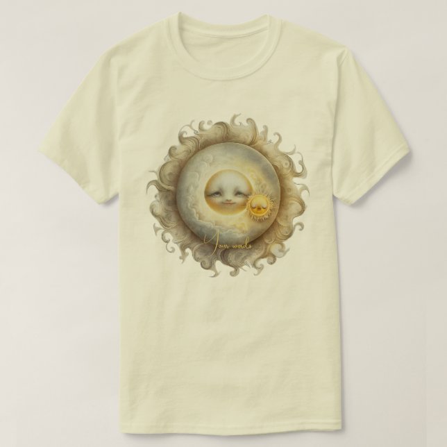 Create Your Own Cute Sun & Moon T-Shirt (Design Front)