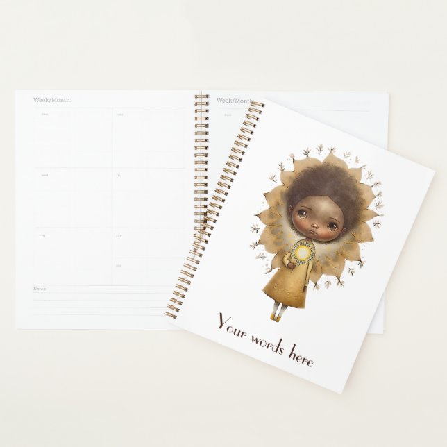 Create Your Own Cute Sunflower Girl Planner (Display)