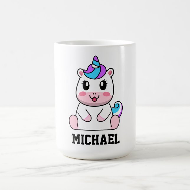 Create Your Own Cute Unicorn Name Coffee Mug (Center)
