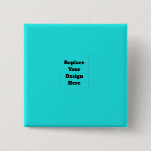 Create Your Own cyan 15 Cm Square Badge