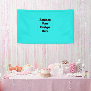 Create Your Own cyan Banner