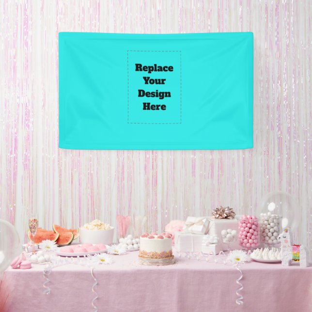 Create Your Own cyan Banner (Party)