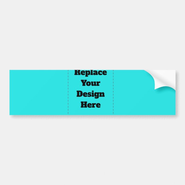 Create Your Own cyan Bumper Sticker (Front)
