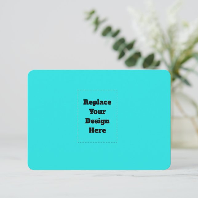 Create Your Own cyan Card (Standing Front)
