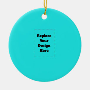 Create Your Own cyan Ceramic Tree Decoration