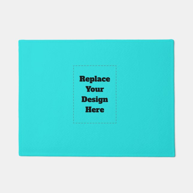Create Your Own cyan Doormat (Front)