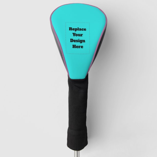 Create Your Own cyan Golf Head Cover (Front)