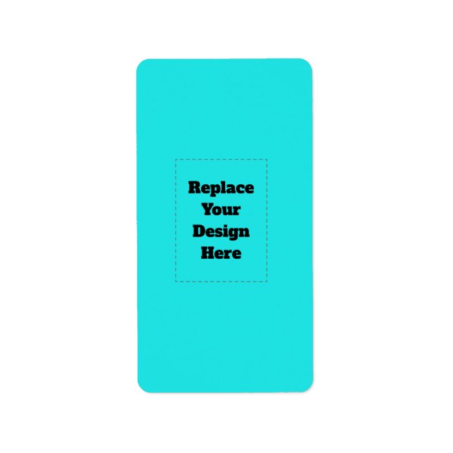 Create Your Own cyan Label (Front)