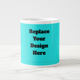 Create Your Own cyan Large Coffee Mug
