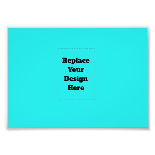 Create Your Own cyan Photo Print (Front)